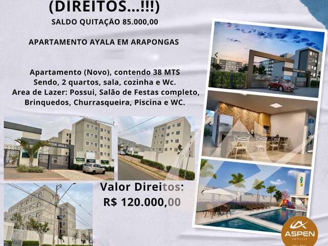 #2634 - Apartamento para Venda em Arapongas - PR - 1